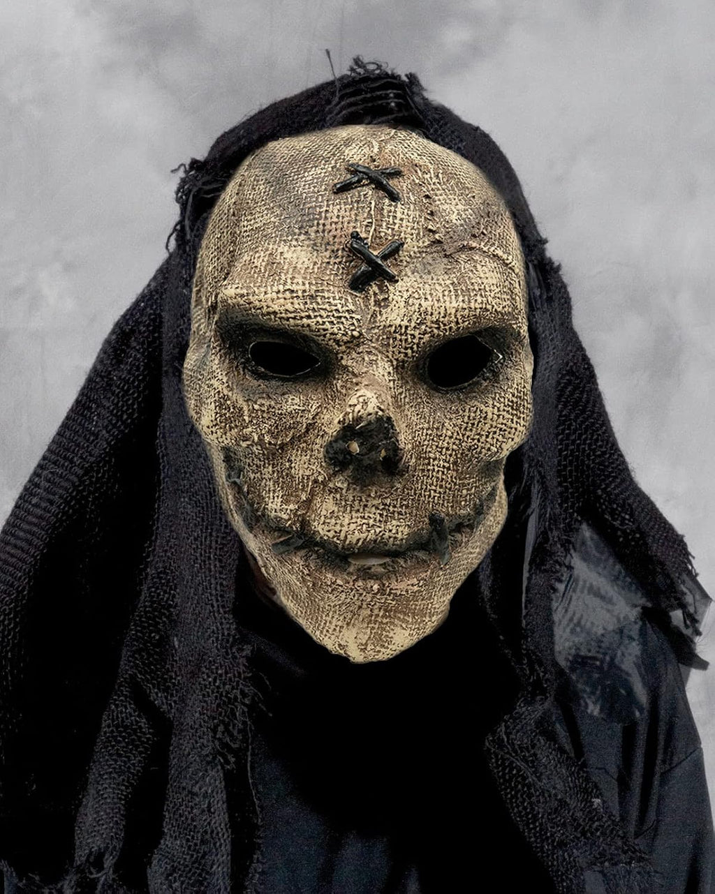 Skull Mask Costume, Halloween Scary Leather Face Skull Cosplay Dress up, Garden Yard Horror Party Props, Latex Masks