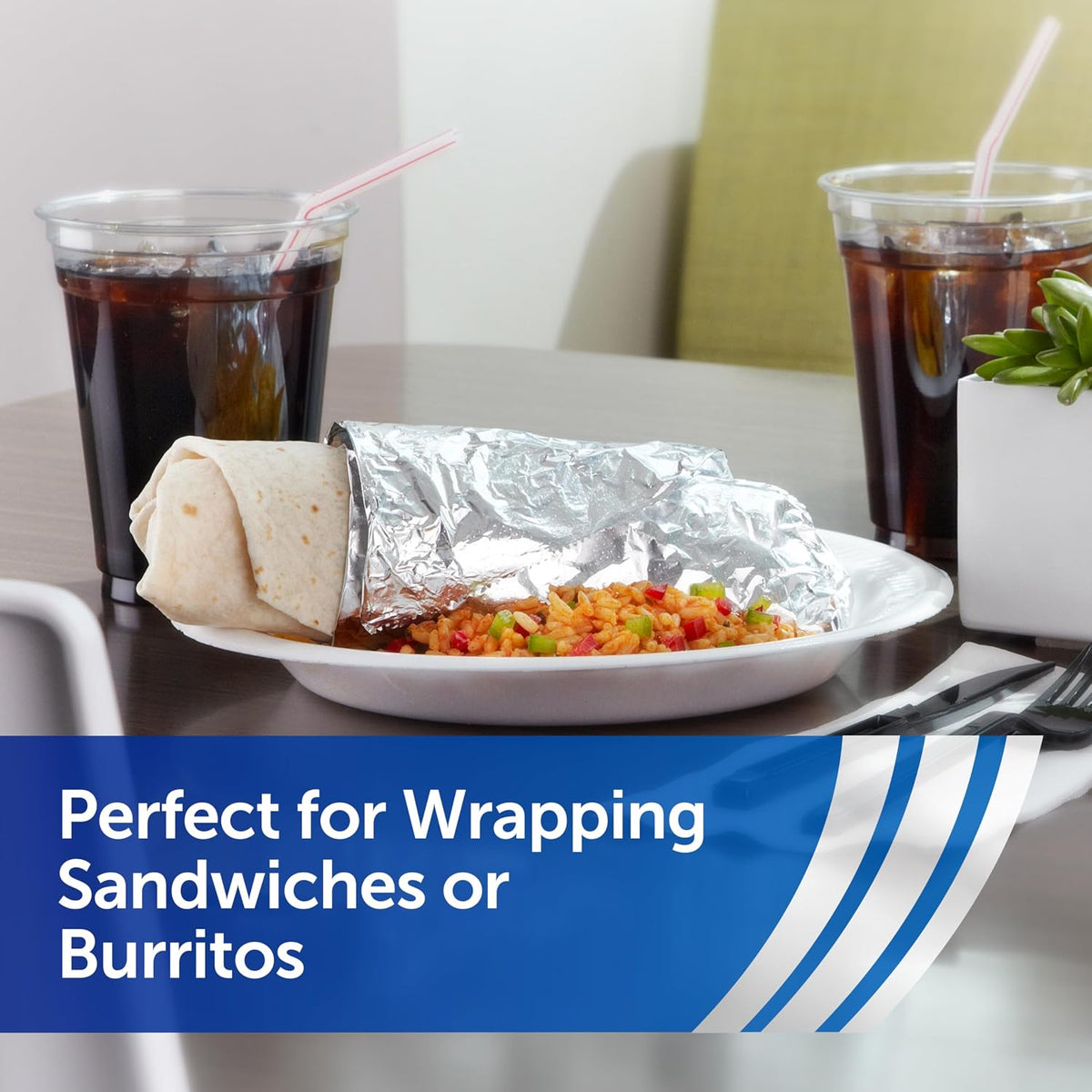 Foodservice Pre-Cut Aluminum Foil Sheets, 500ct