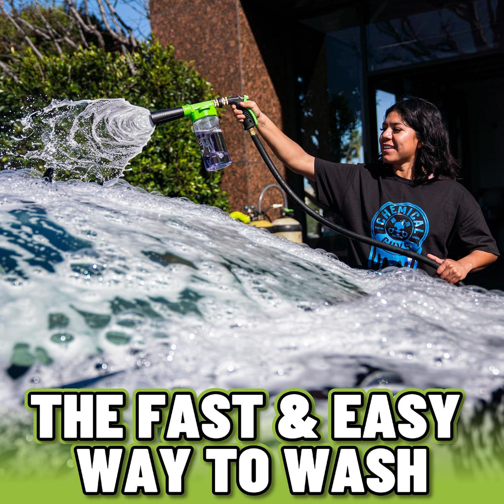 Foam Blaster 6 Foam Gun & Chenille Wash Mitt Kit, 2-Piece | Foam gun connects to any garden hose for thick suds
