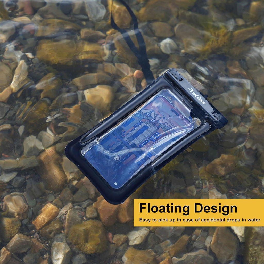 2 Pack Floating Waterproof Phone Pouch, IPX8 Dry Bag for 7" Phones | Fits iPhone 17/16/15/14, Galaxy S24/S23 & Pixel