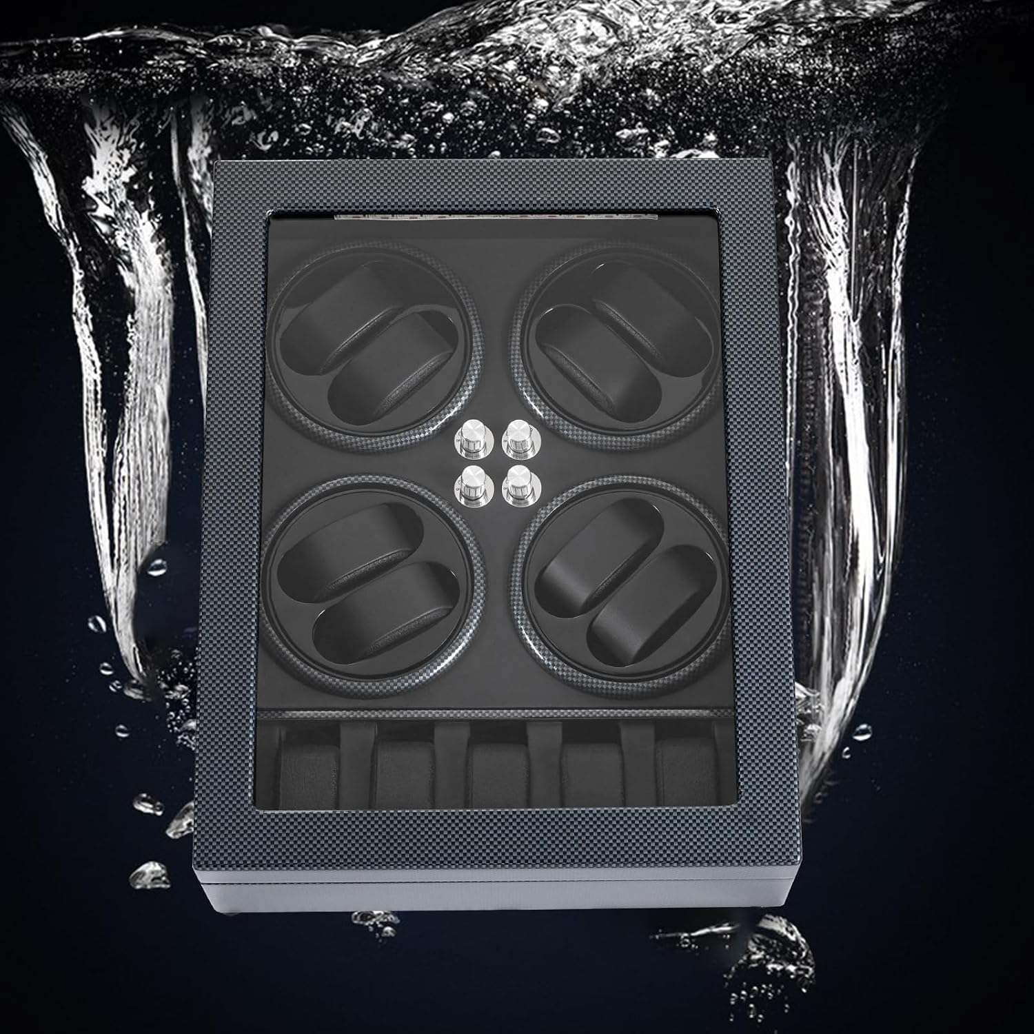 Watch Winder for Automatic Watches, 8+5 Automatic Watch Winder Box Watch Display Organizer Storage Case with Built-in