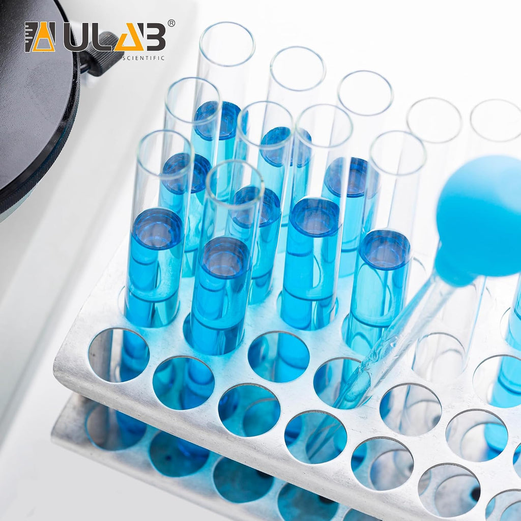 Scientific Test Tube with Tube Rack, Z Shape Stainless Steel Tube Rack, Suitable for Tubes of Dia.≤16mm, 10pcs of