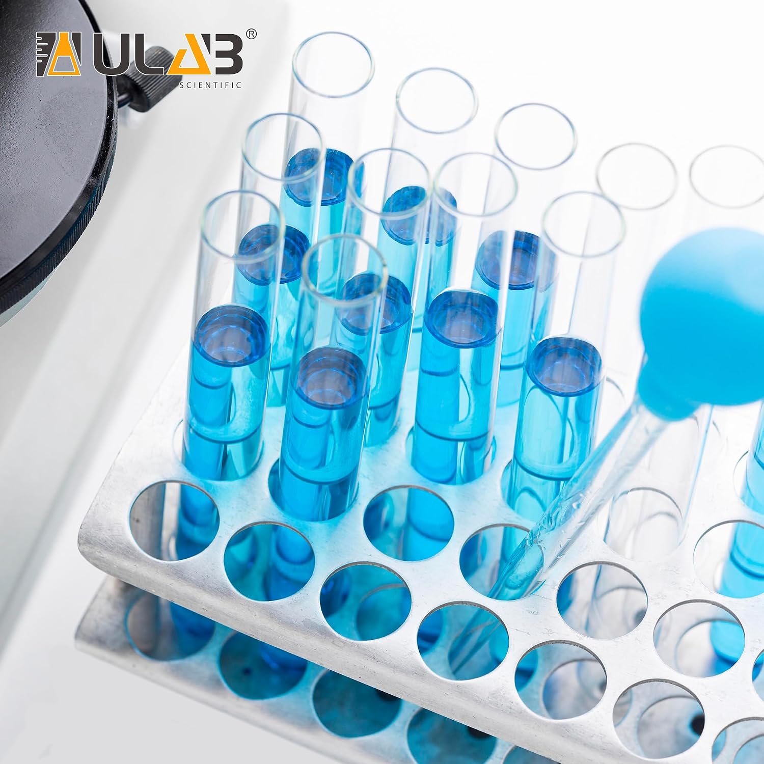 Scientific Test Tube with Tube Rack, Z Shape Stainless Steel Tube Rack, Suitable for Tubes of Dia.≤16mm, 10pcs of