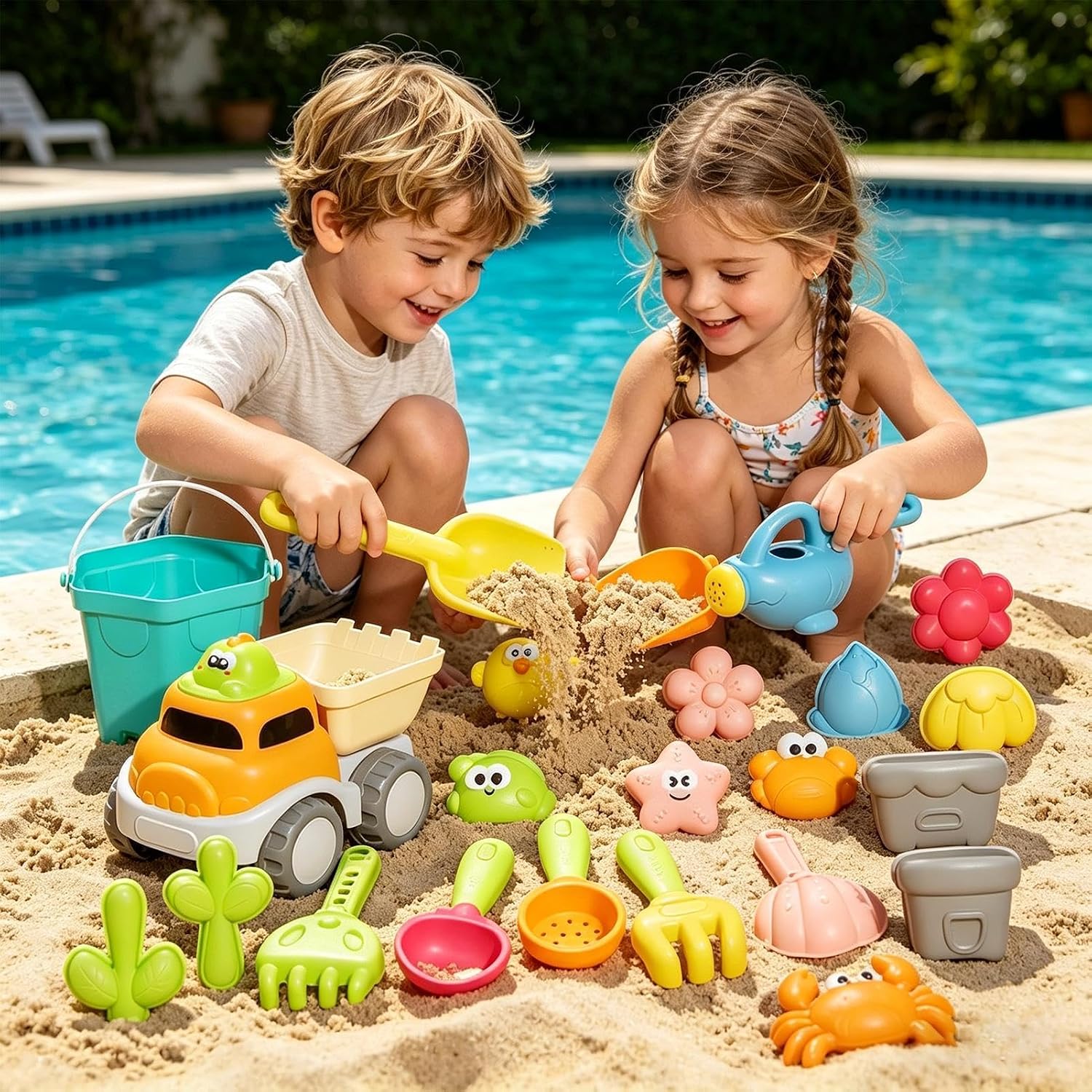Beach Toys Set, Fun Digger and Explorer Tool 25 Pieces | Children's Toys