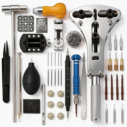 Professional Watch Repair Kit with Watch Battery Replacement Tools, Watch Link Removal Kit, Including Spring Bars