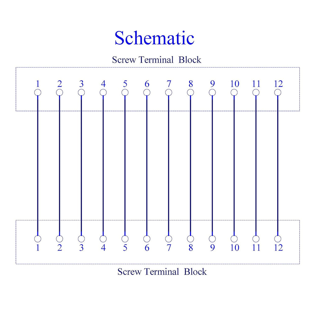 Screw Mount 24A/400V 12 Position Screw Terminal Block Distribution Module
