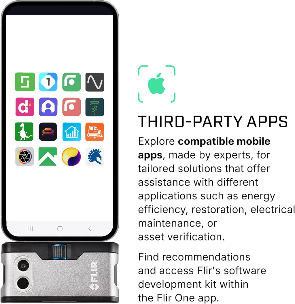 Flir One - Thermal Imaging Camera for iOS Smartphones (iPhone 14 and Older w/Lightning Port), 240x180 Super