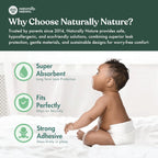 Overnight Diaper Booster Pads, Stops Overnight Leaking, Diaper Liners for Toddler, Nighttime Diapers Size 5, Adhesive