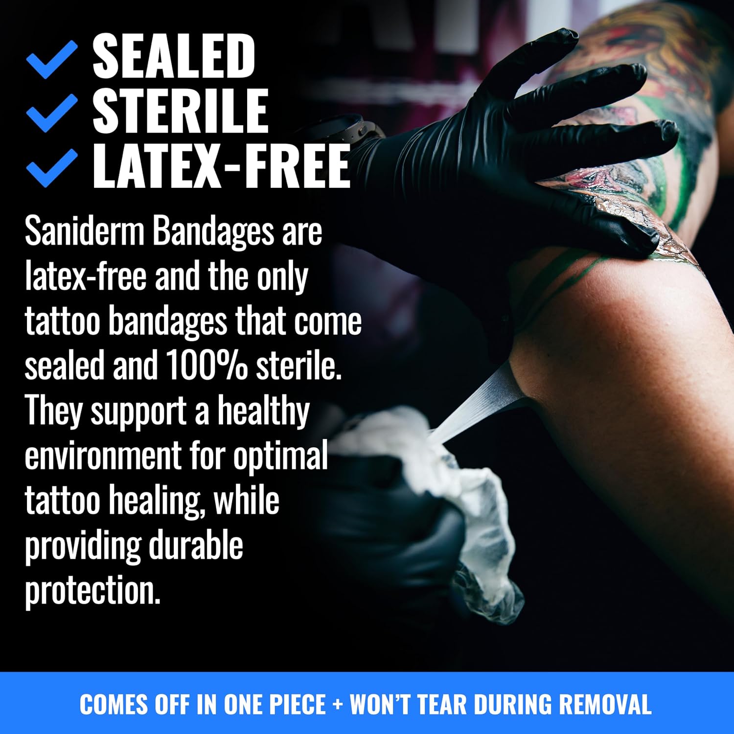 Flex Tattoo Aftercare Bandage - 3 Sheets 6 x 8 Inch Pack