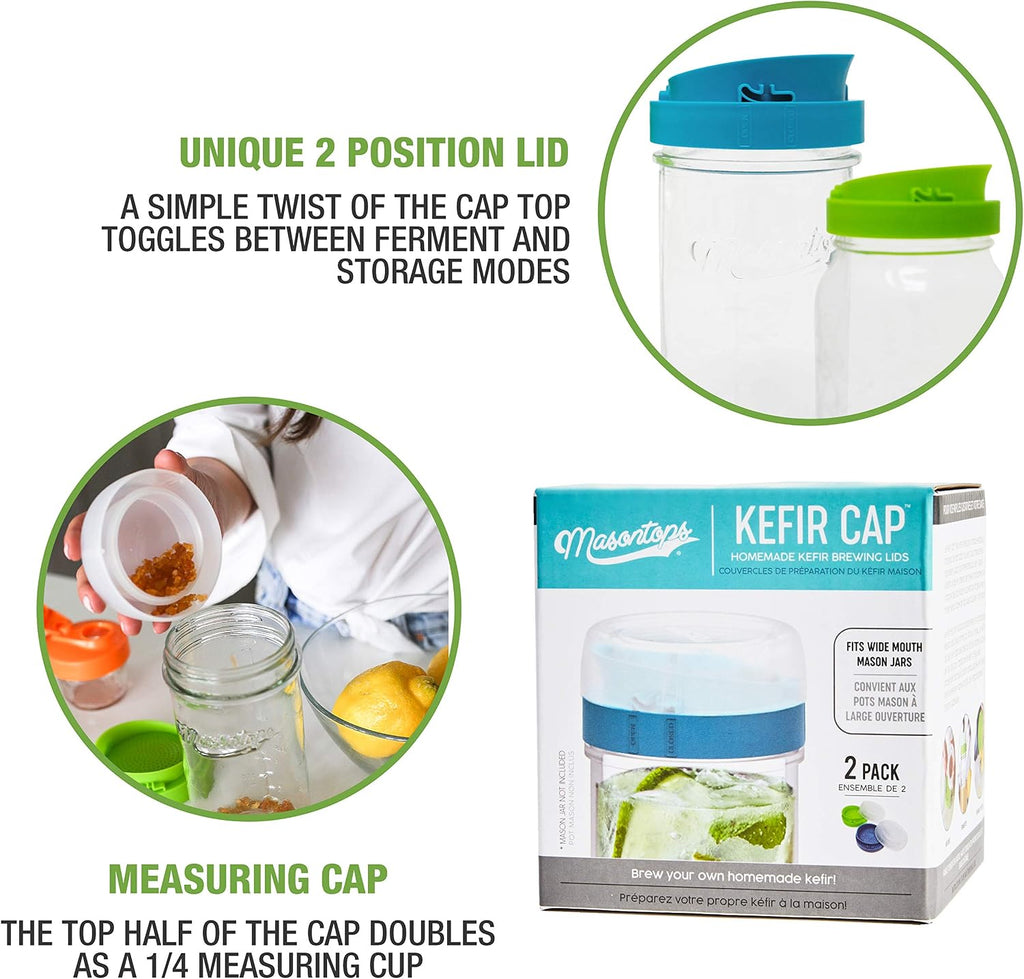 kefir lid mason jar lids wide mouth mason jar lids living culture grain drainer starter kit for home fermentation 2