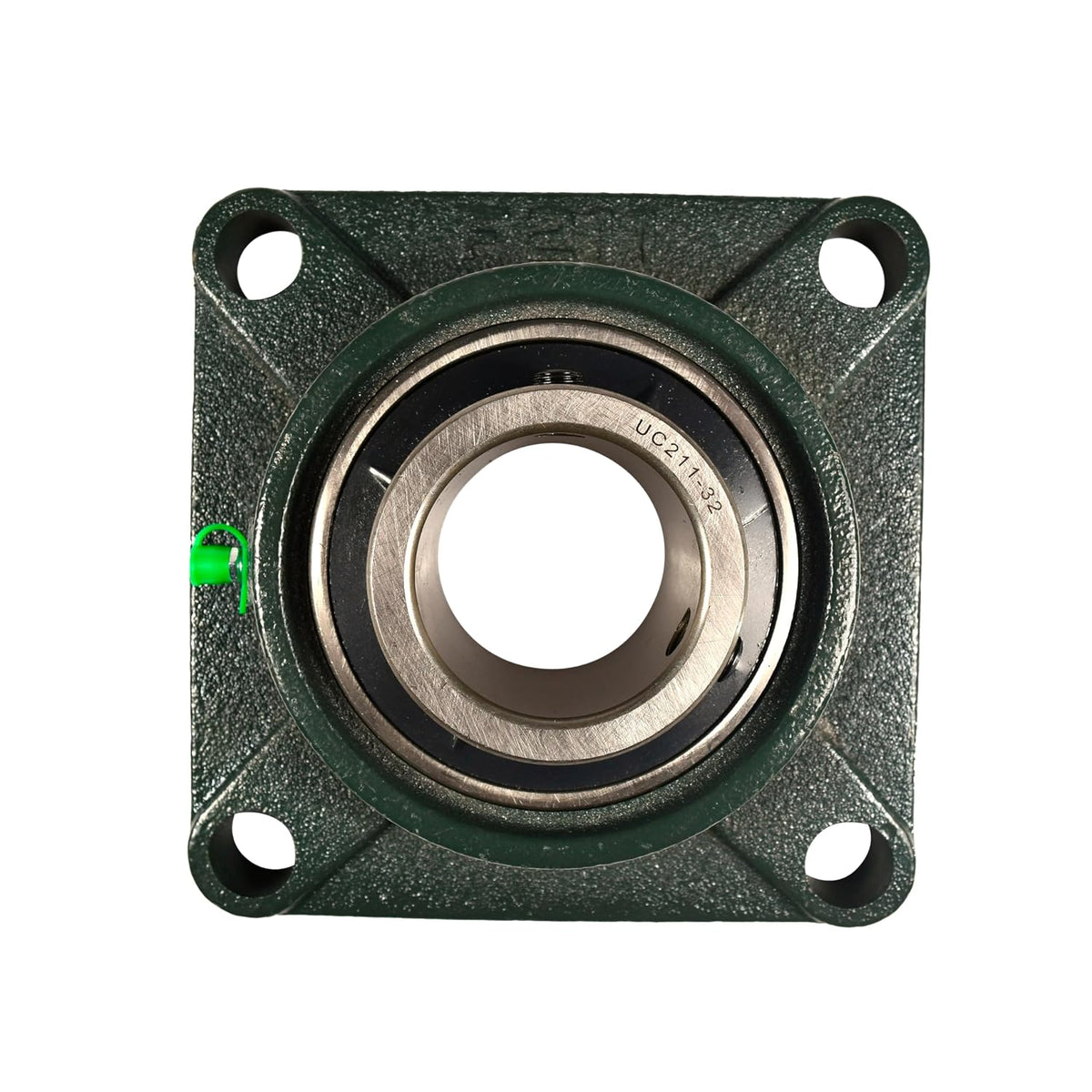 HQRP UCF211-32 Pillow Block Bearing 2-inch Bore, 4-Bolt Flange Mounted, Solid Base, Self-Alignment, Square