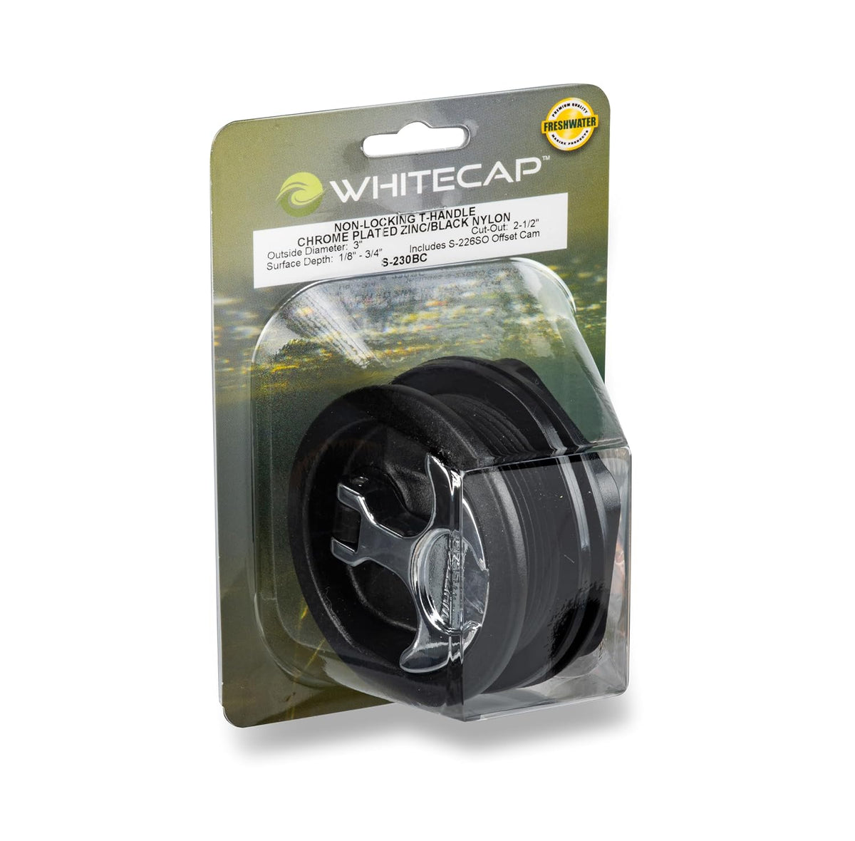 Whitecap S-0230BC T-Handle Latch - Non-Locking , Black