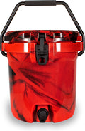 Camo 5 Gallon Drink Dispenser Cooler with Spigot (Red & Black)
