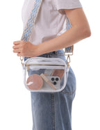 Clear Purse for Stadium Events Transparent Crossbody Bag
