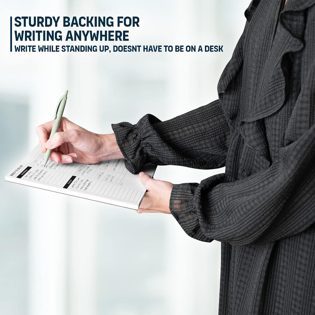 Weekly Planner Pad: To Do List Desk Notepad with Multiple Sections - 8.5x11" 52 Sheets - Undated Tear Off Notebook