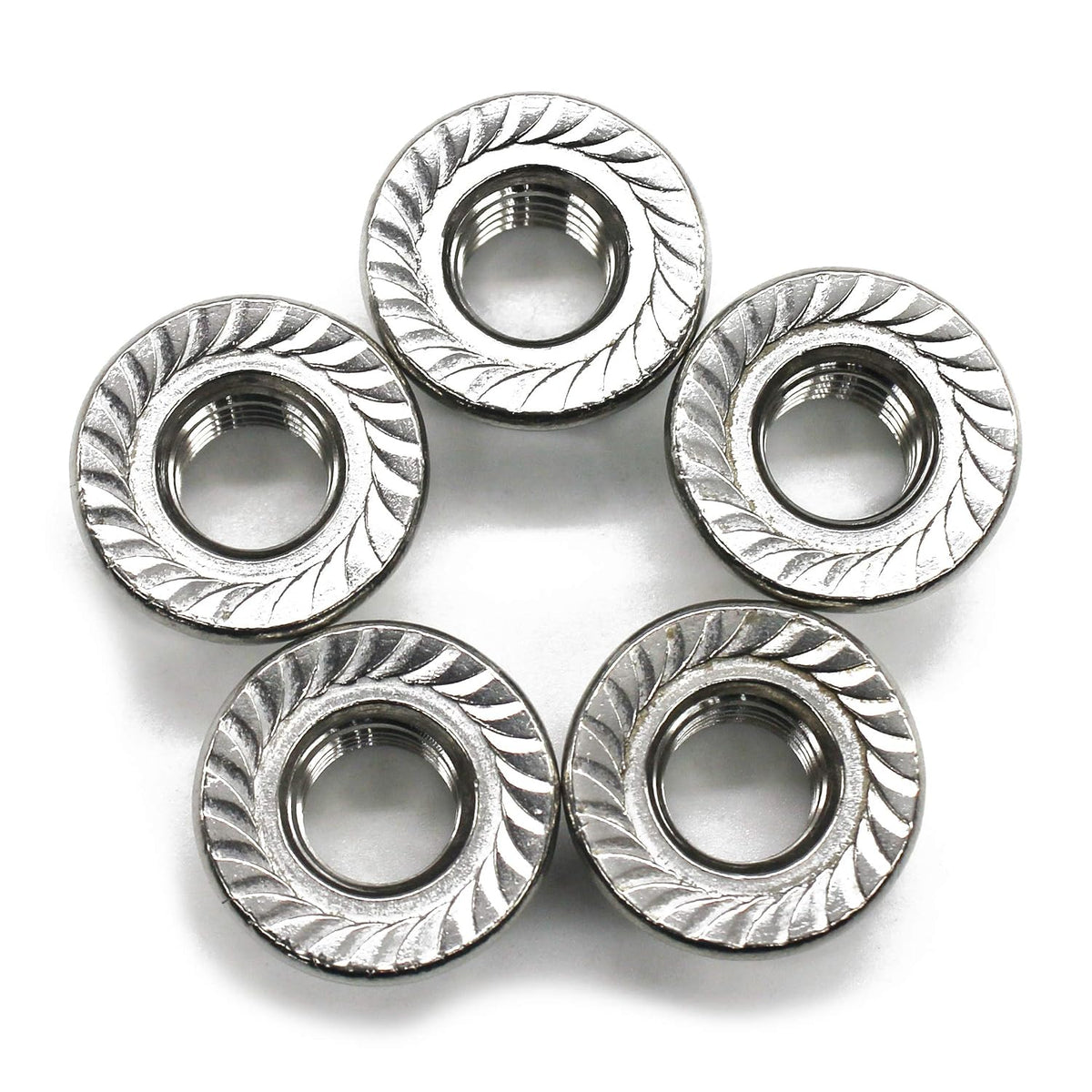 Fullerkreg 3/8-16 Stainless Steel Serrated Flange Lock Nuts