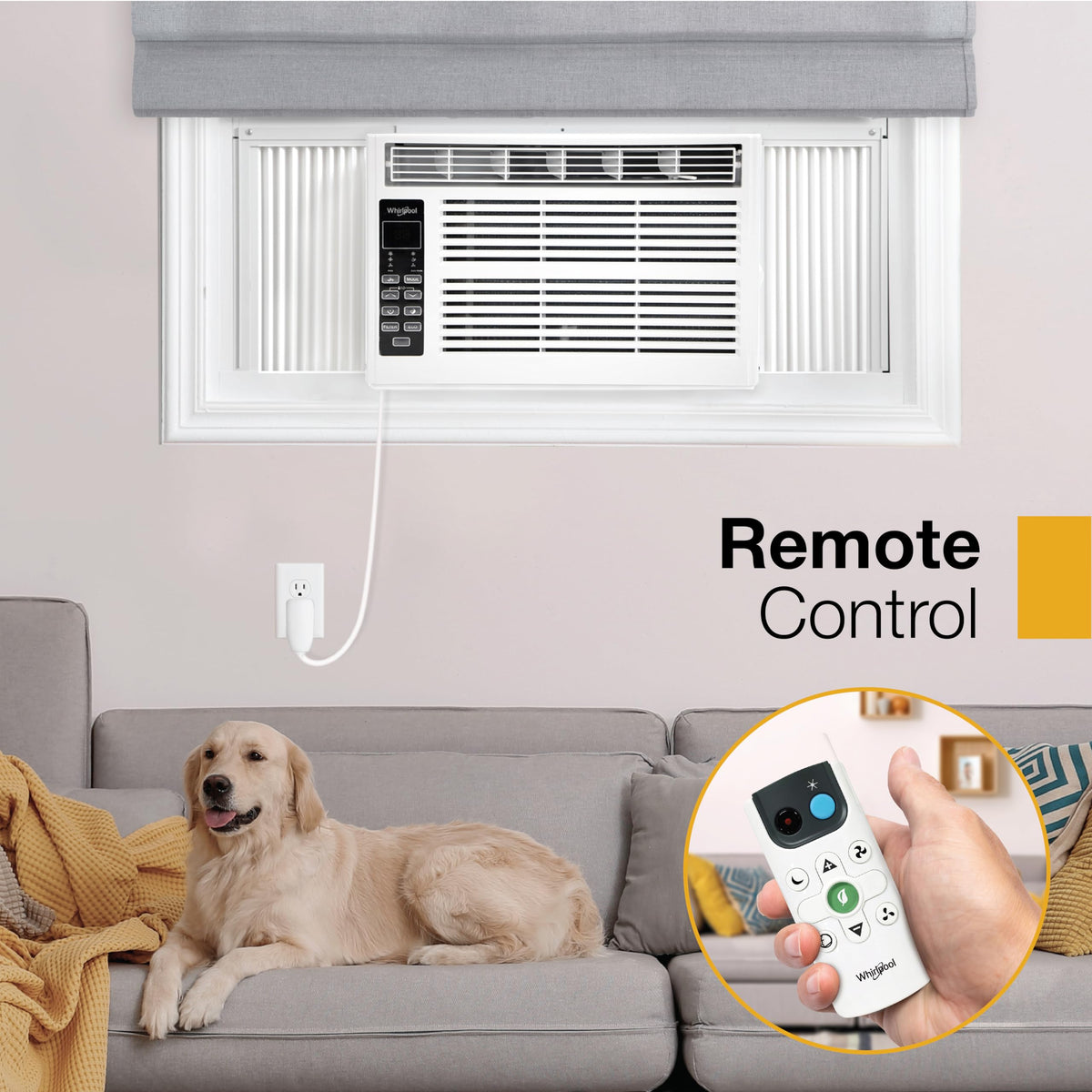 6,000 BTU Window Air Conditioner with Dehumidifier, Timer, White