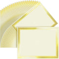 50 Sheets Certificate Papers - Blank Gold Foil Border, 8.5x11 for Diploma, Certificates, Participation Awards