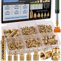 300+6Pcs Brass Threaded Inserts M2 M2.5 M3 M4 M5 for 3D Printing