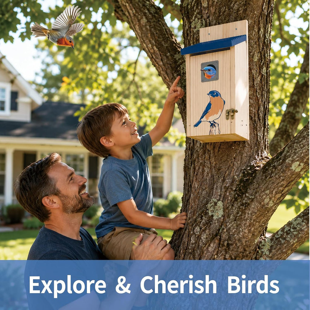 Bird Houses for Outside - Bluebird Houses with Metal Predator Guard