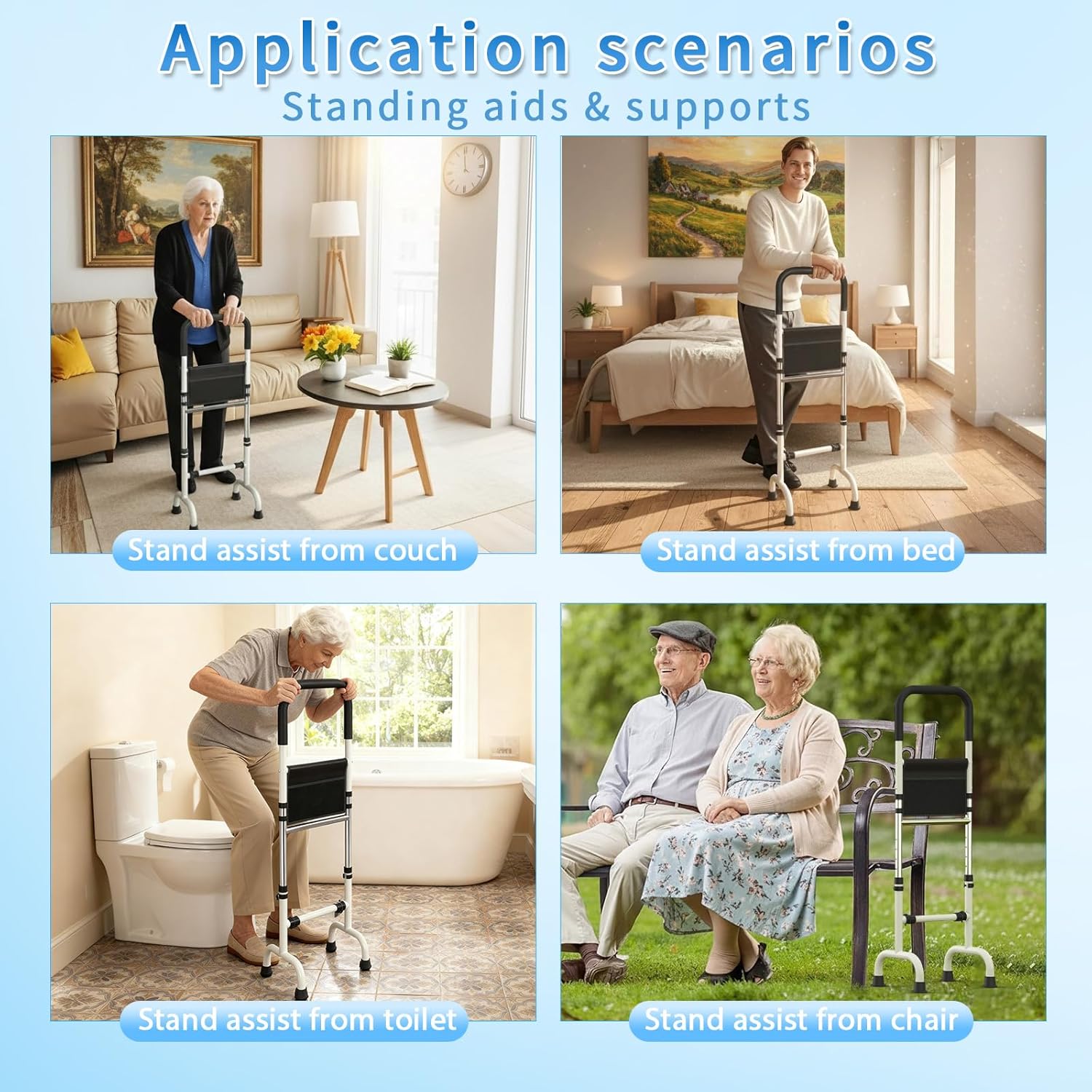 Stand Assist Aid for Elderly from Chair Couch Standing Aids & Supports Walking Cane Adjustable Cane, Mobility Aids