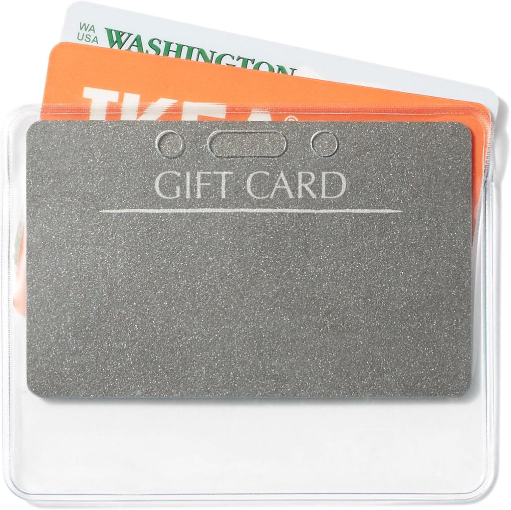 Horizontal Clear Plastic ID Badge Holders, 3.38" x 2.38"