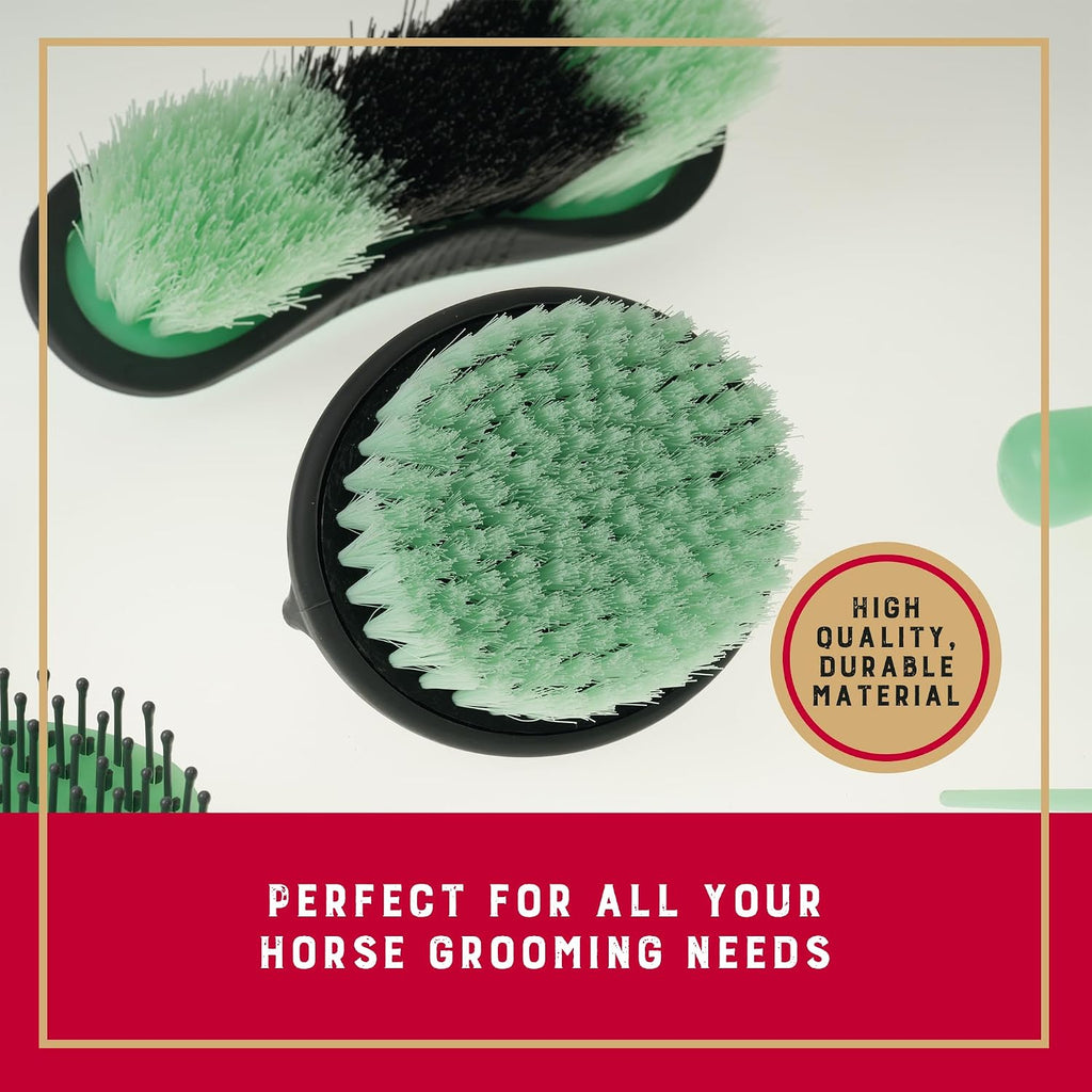 6-Piece Horse Grooming Kit, Ergonomic Gentle Horse Care Kit, Equestrian Supplies for Bathing Support, Detangling, and
