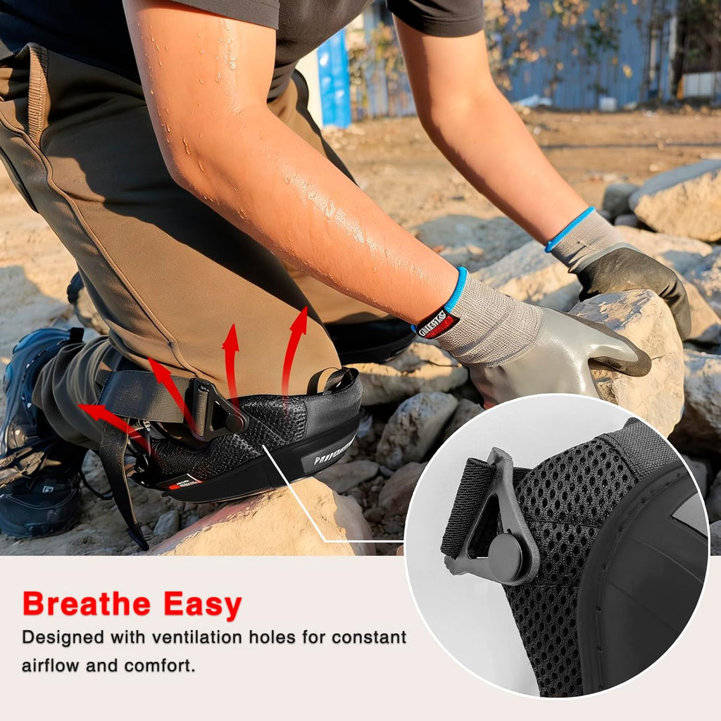 Knee Pads for Men Construction Knee Pads for Work with Heavy Duty Anti-Slip Cap Work Knee Pads Reinforced Adjustable