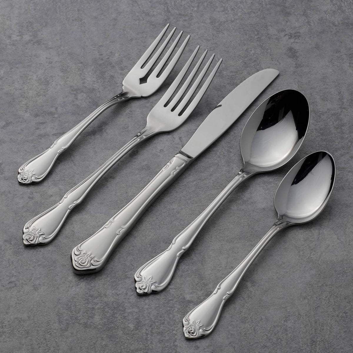True Rose Dinner Forks,silver set of 4