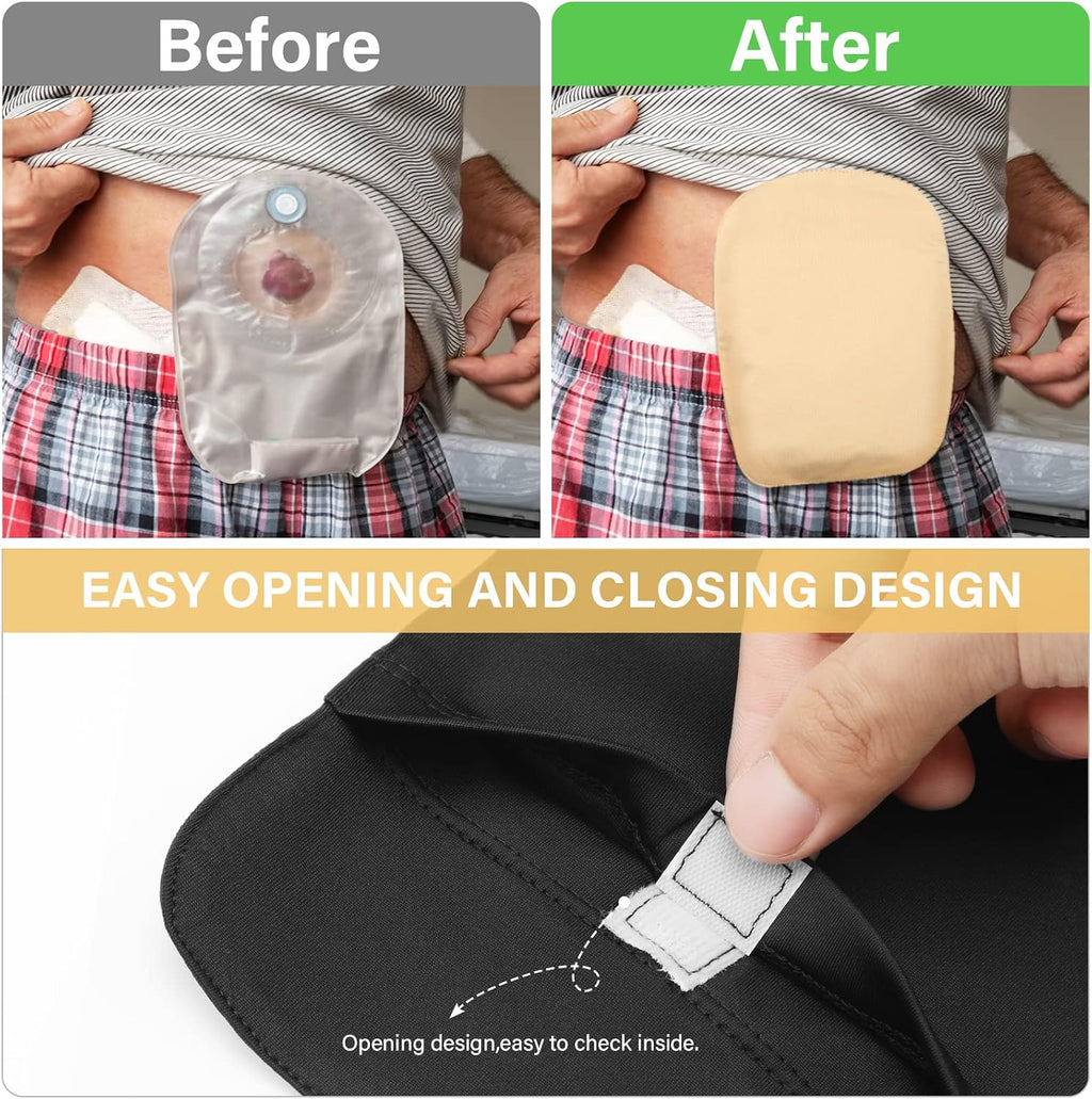 8pcs Ostomy Bag Cover Colostomy Pouch Cover Lightweight Odor Control Stretchy Bag Washable Pouch Liner for Women Men