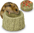 100% Edible Premium Timothy Hay Chew A Bowl for Rabbits, Chinchilla Treats, Chew Toys for Teeth Guinea Pigs and Mice