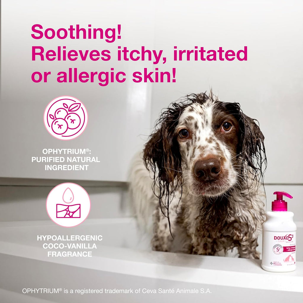 S3 Calm Dog Shampoo for Itchy Skin Relief, Dog Shampoo for Allergies and Itching, Soothes Itchy, Irritated or