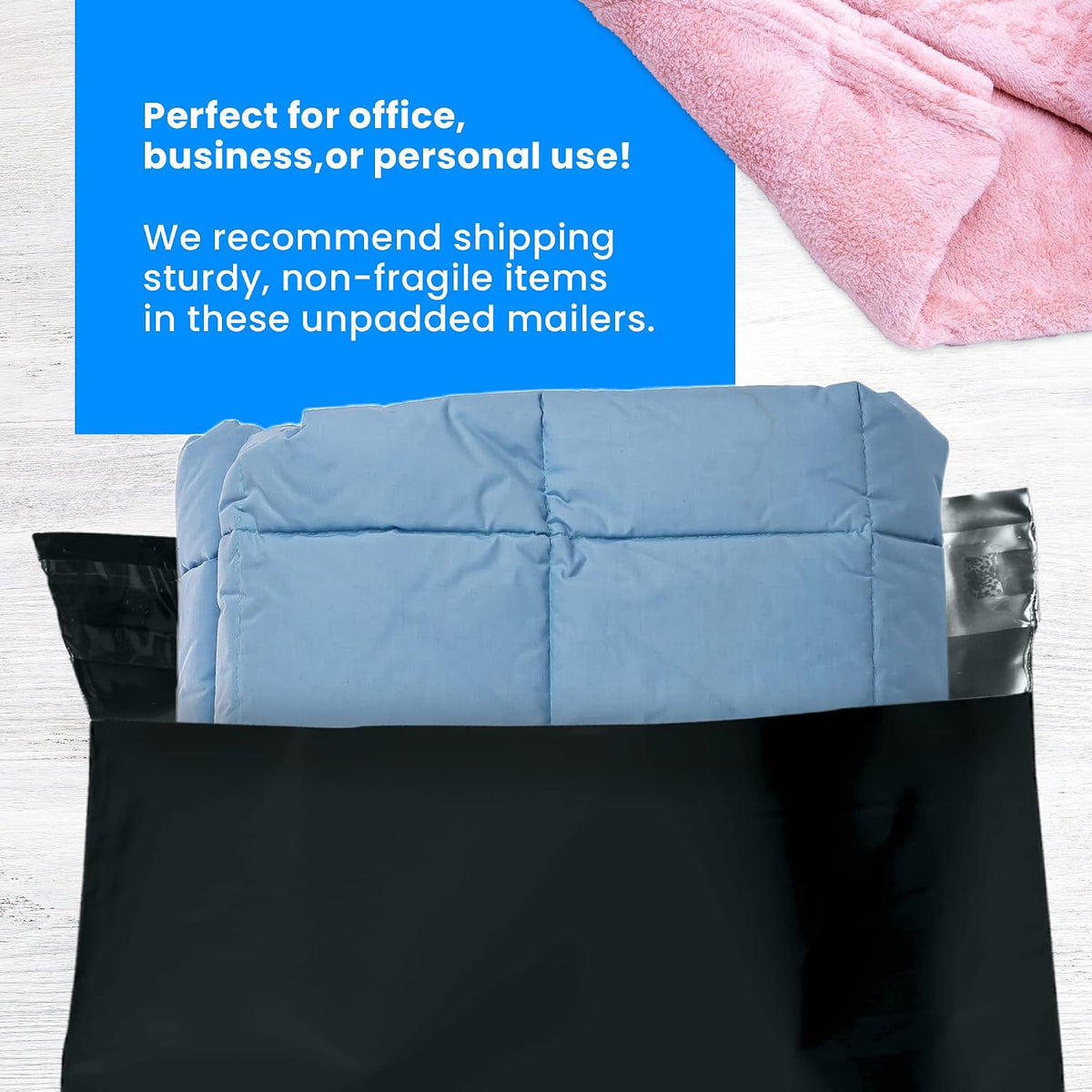 Poly Mailers 24x24" (110 Pcs) | Black