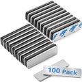 Name Tag Magnets - 100 Badge Holder Magnets, 1.75 x 0.5 inches | EcoEarth adhesive two-piece design name tag magnets