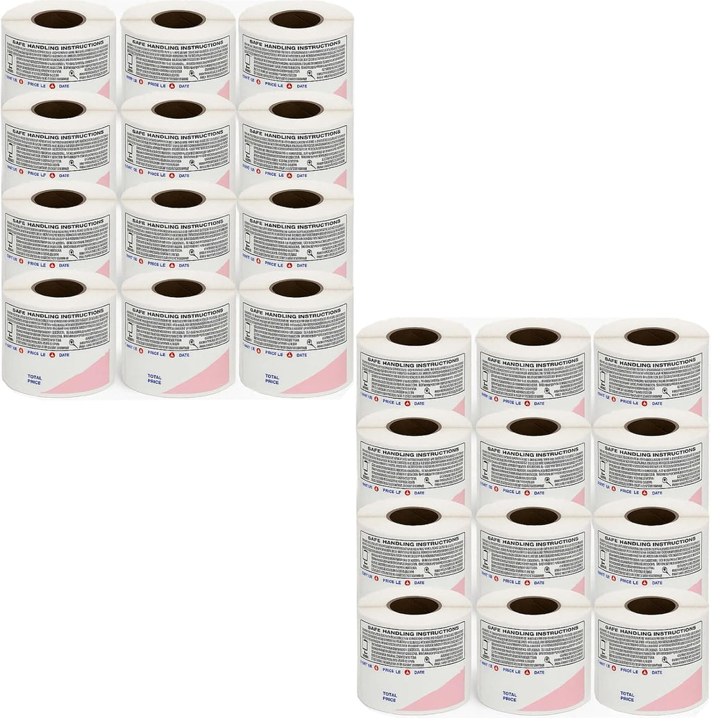 Globe Ishida Scale Label GL-4164 UPC Labels with Safe Handling | 64mm x 59mm | Barcode Printing Sticker Rolls