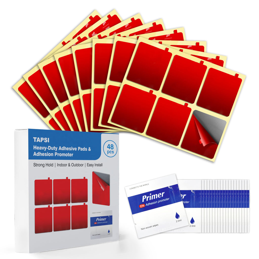 48-Pack Double-Sided Tape Squares, 1.38" × 1.18"