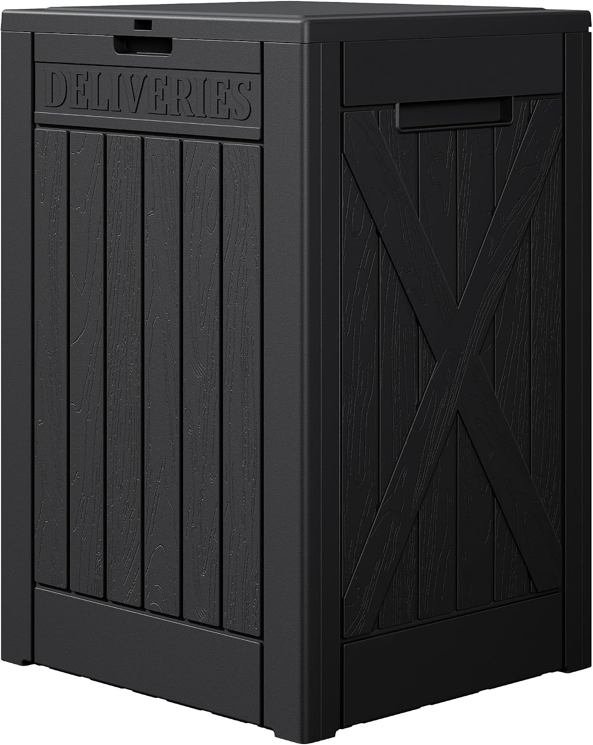 48 Gallon Package Delivery Box Outdoor Secure Lockable | Waterproof Deck Box PP Material Storage Container, Designed