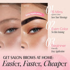 Eyelash and Eyebrow Kit, 2-in-1 Lash and Brow Color Set, Black, Disposable, 7ml
