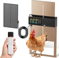 Automatic Chicken Coop Door: 3500mAh Solar Powered, 656ft Long-Range Remote, Intuitive Color LCD Display, Anti-Pinch