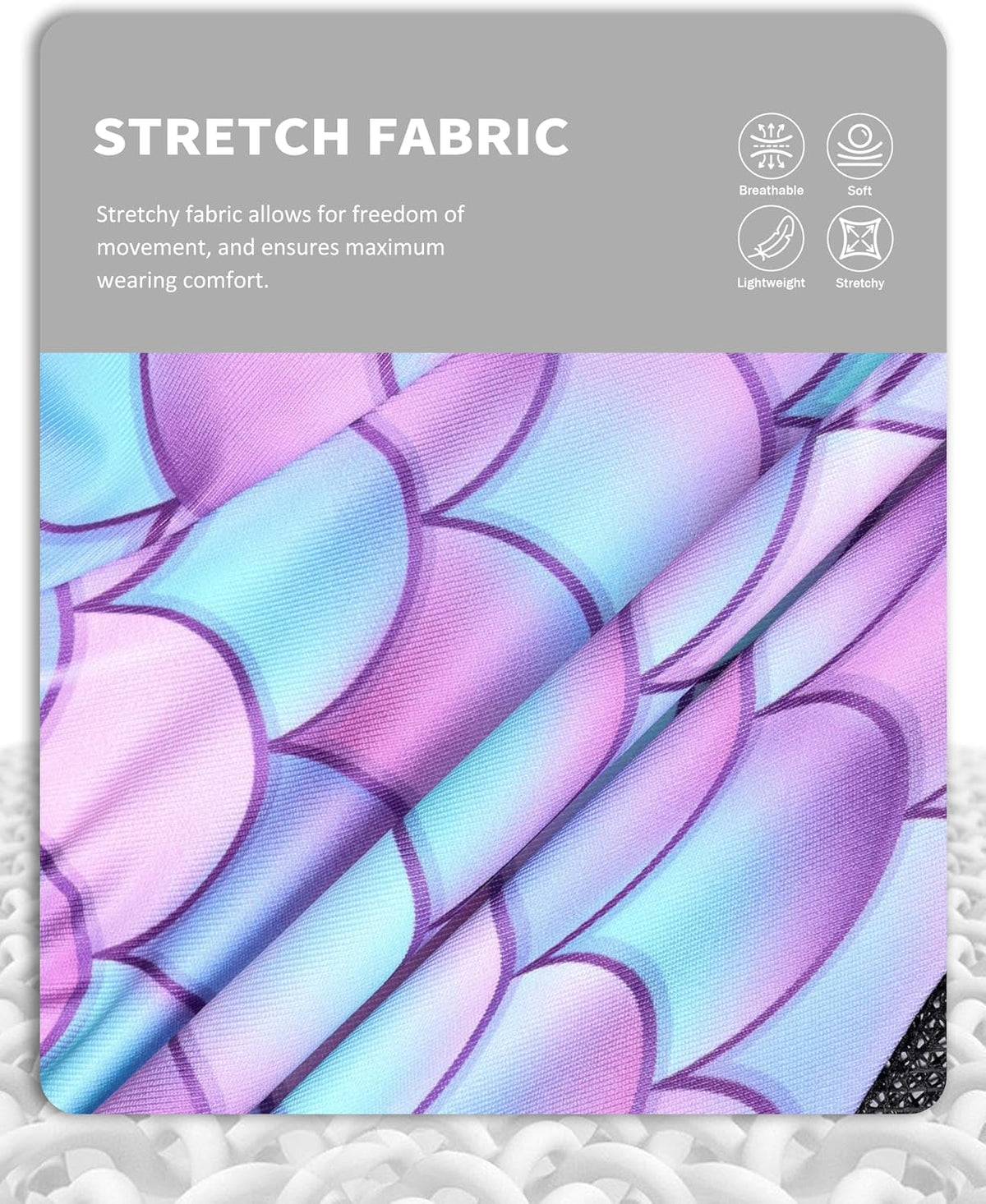 Stretch Fly Mask with Forelock Opening and Patterns Comfortable Breathable Snug Fitting Horse Fly Mask Fish Scale M