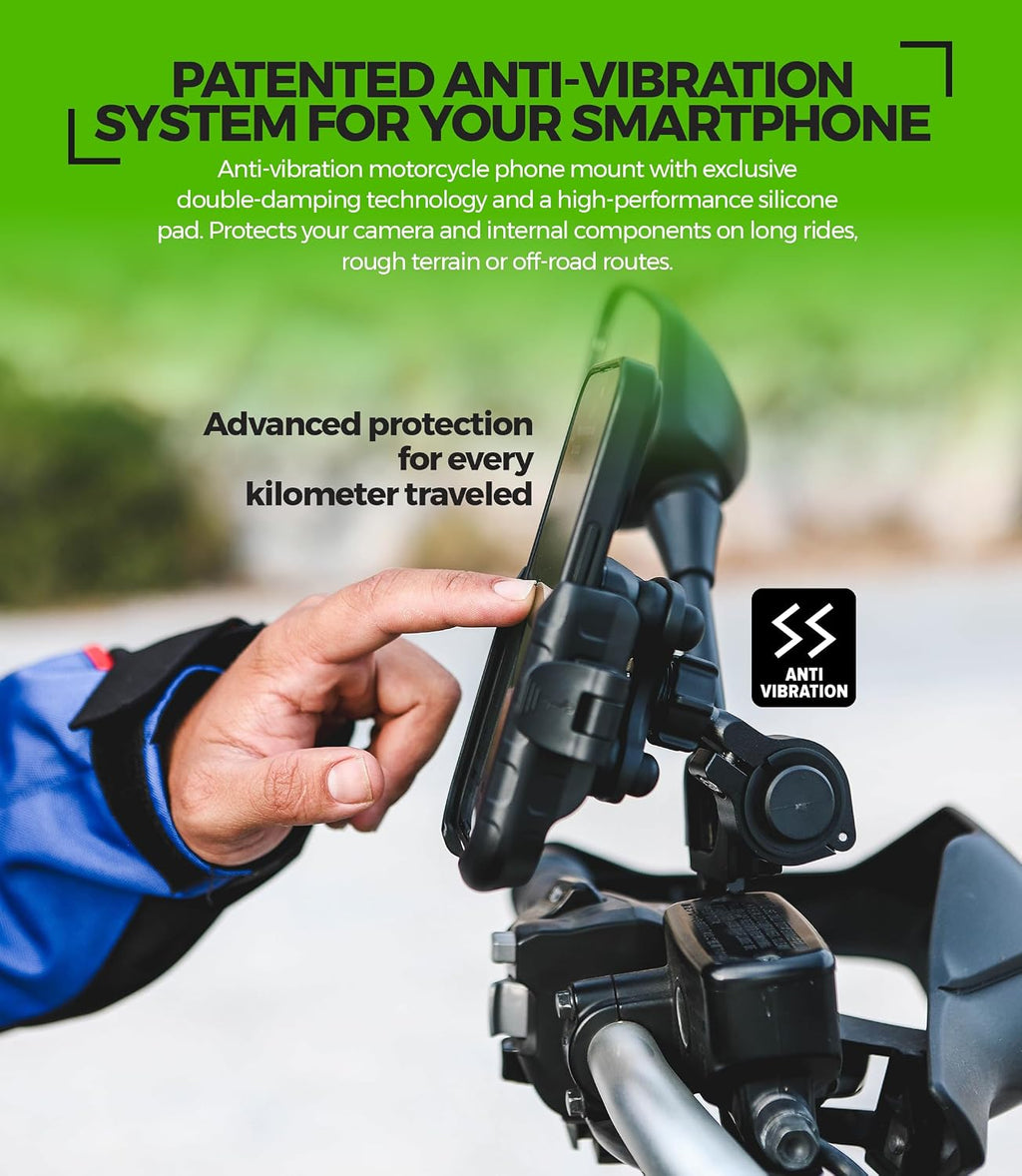 Motorcycle Phone Mount Anti Vibration Mirror & Handlebar Scooter | Cell phone holder for motorcycle with vibration