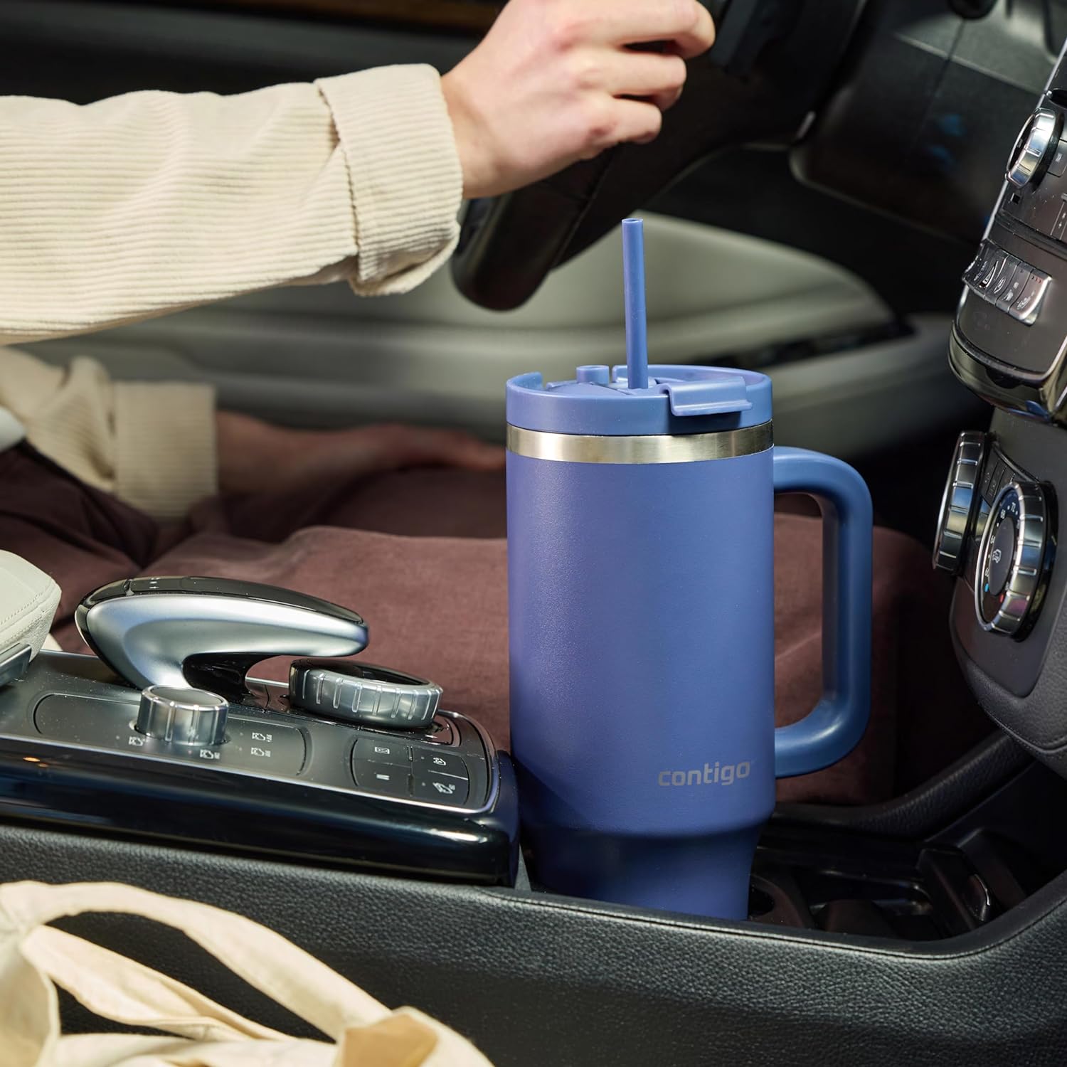 Streeterville 40oz Tumbler Stainless Steel Vacuum Insulated Leak-Proof Cold for 29 Hours Indigo