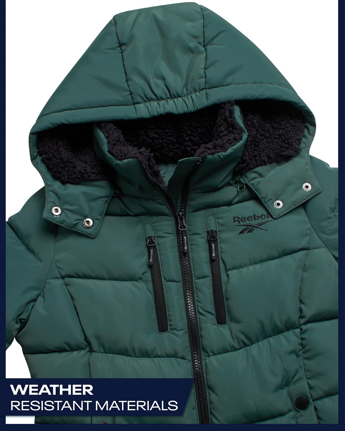 Girls Winter Coat - Heavyweight Quilted Puffer Jacket with Pockets | Weather-Resistant Shell Featuring Plush Lining