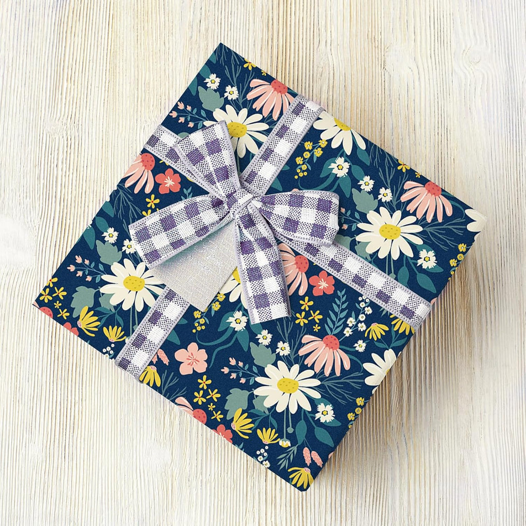 12 Pcs Retro Floral Cotton Fabric Bundles 18 x 22 Inch Wildflower Fat Quarters Vintage Flower Quilting Patchwork