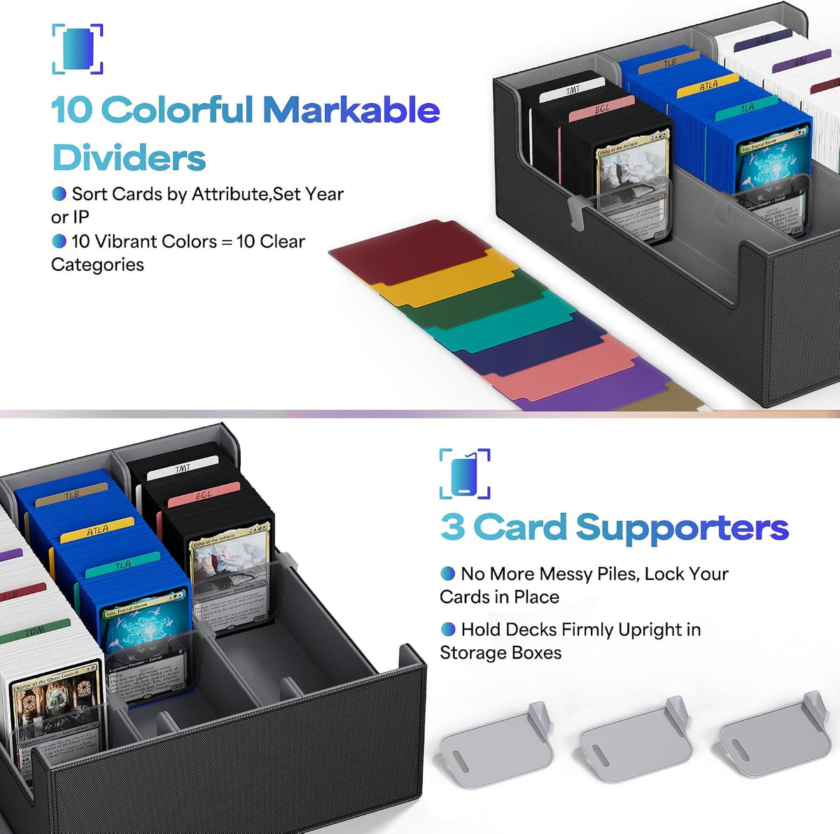 Trading Card Storage Box Holds 2400+ Cards, Bulk Card Storage