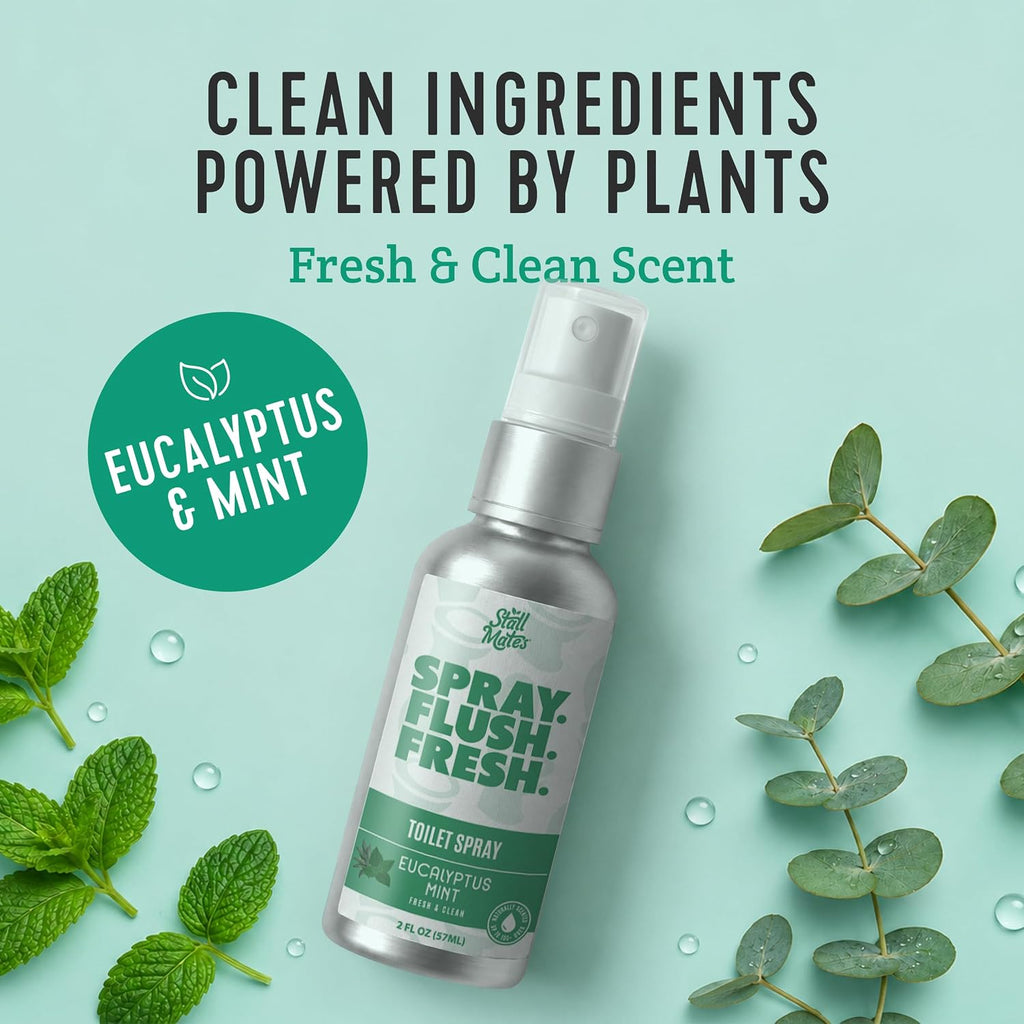 Spray. Flush. Fresh. Toilet Spray, Eucalyptus Mint, 2.02oz