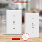 ENERLITES 10 Pack Toggle Light Switch with Wall Plate, Single Pole, White