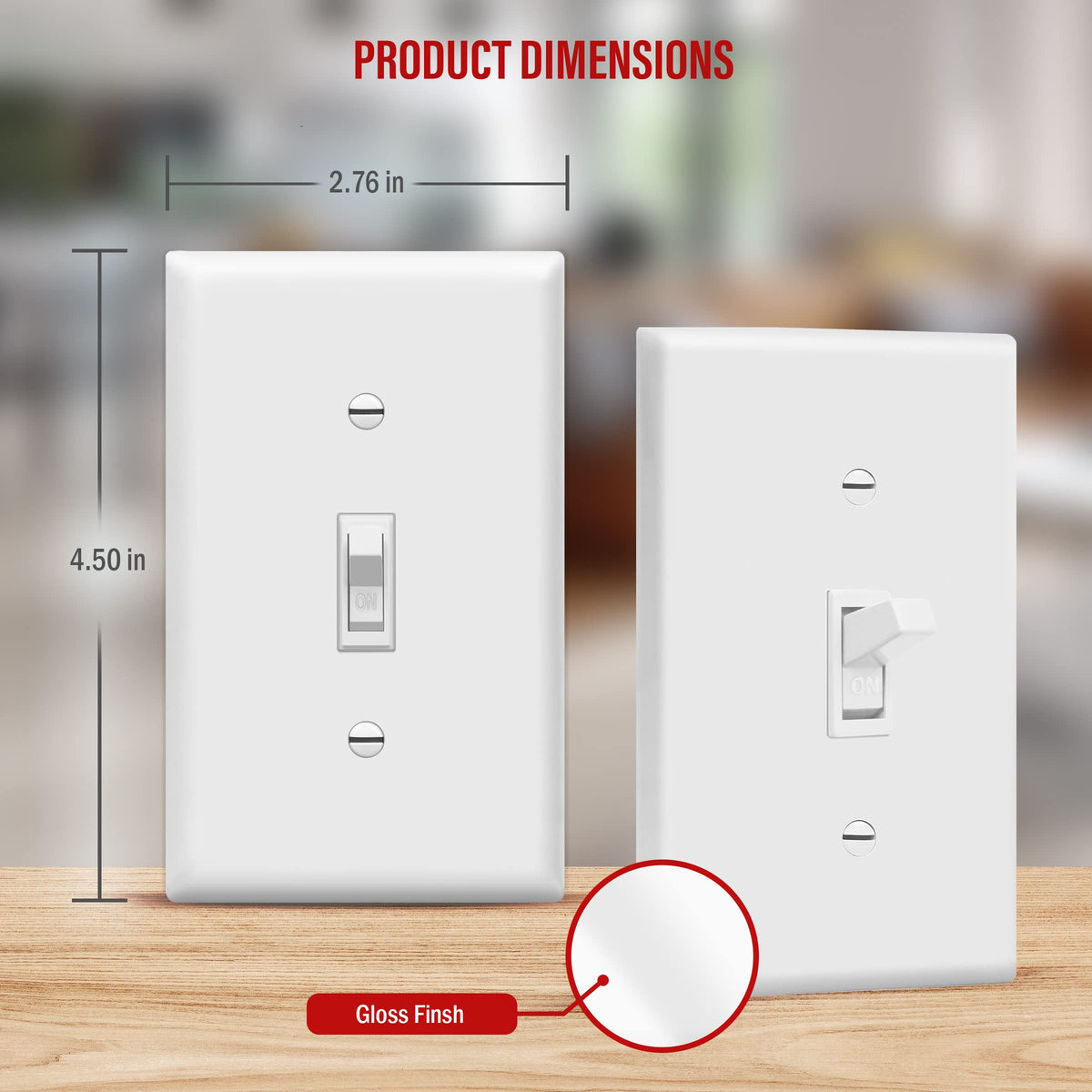 ENERLITES 10 Pack Toggle Light Switch with Wall Plate, Single Pole, White