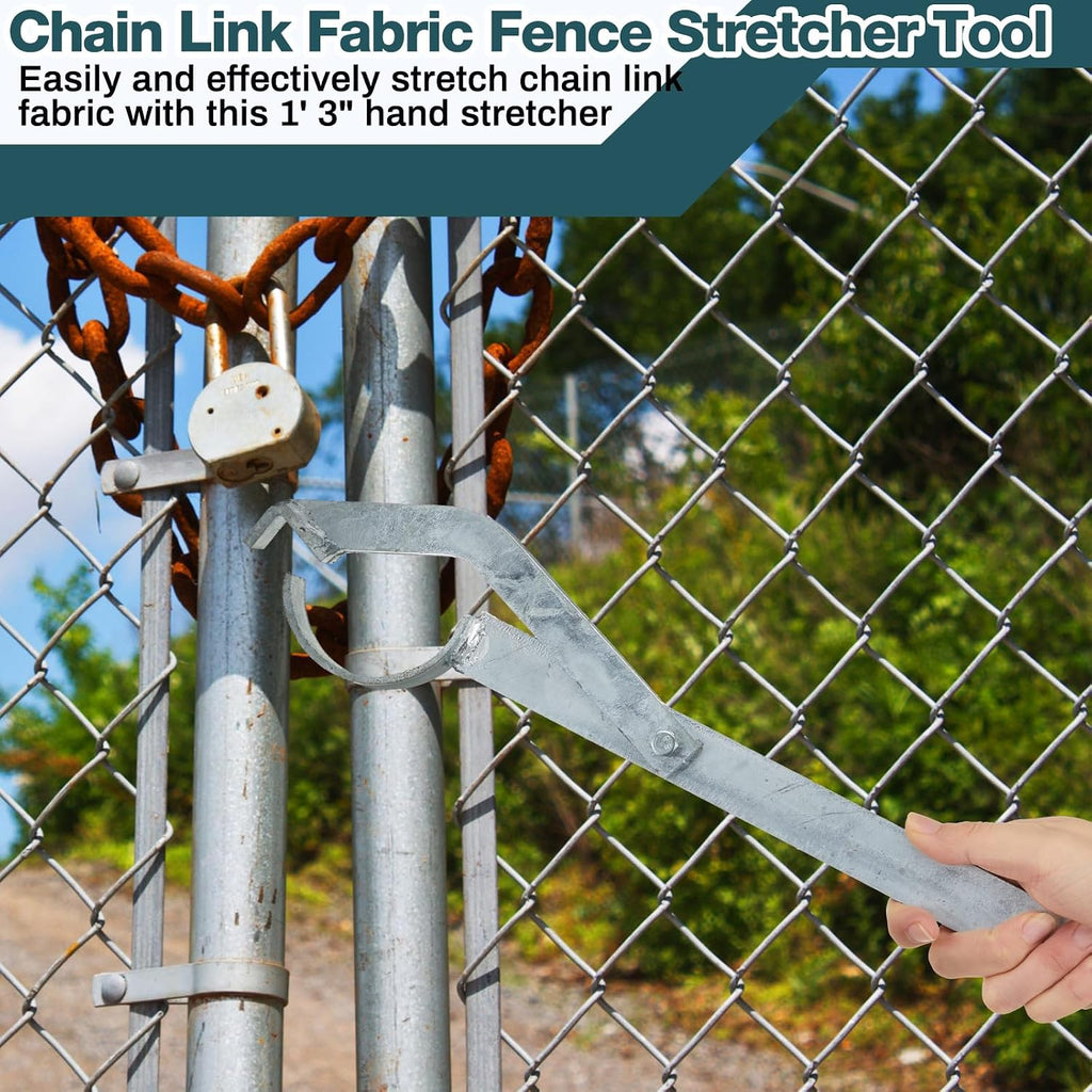 2 Pcs 1' 3" Chain Link Fabric Fence Stretcher Tool Galvanized Chain Link Fence Wire Stretcher Bar Manual Fabric Tool