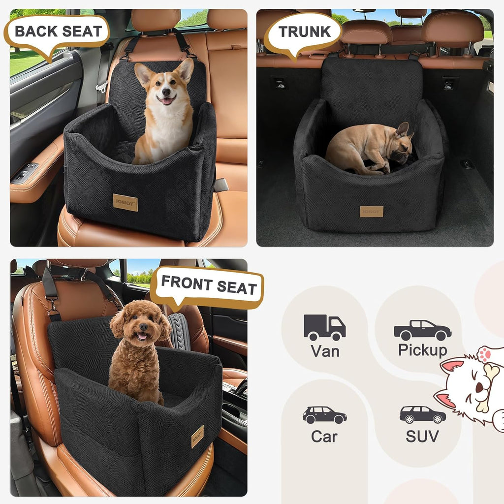 Dog Car Seats for Small Medium Dogs Under 35lbs, Dog Booster Seat with Detachable Washable Cover and Cushion, Memory